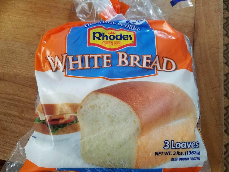 package of Rhodes bread dough