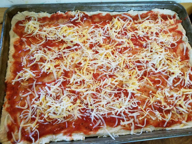 1st layer of cheese