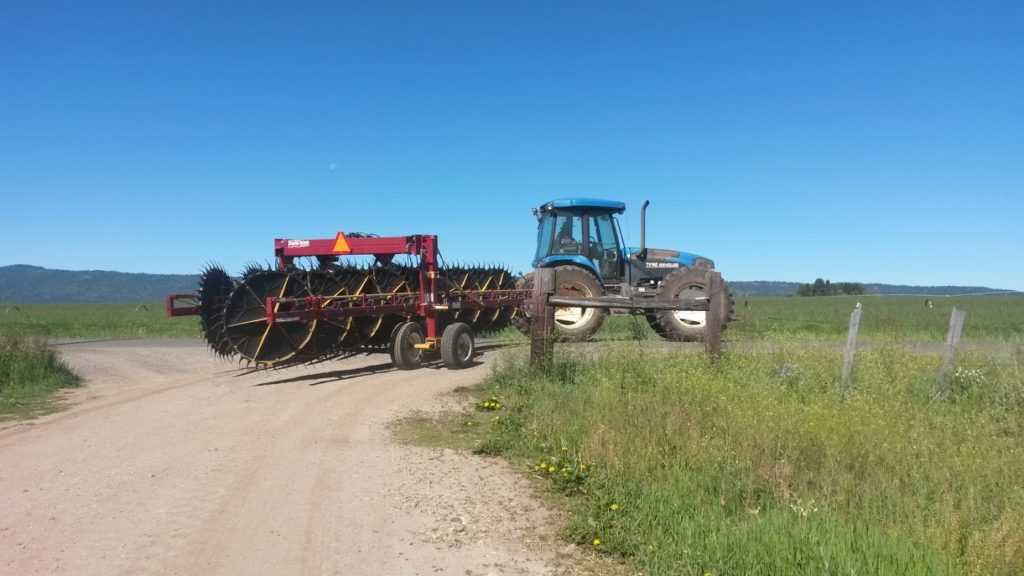 current rake and tractor